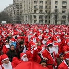 Santa Claus crowd