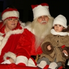 Santa Claus and a child